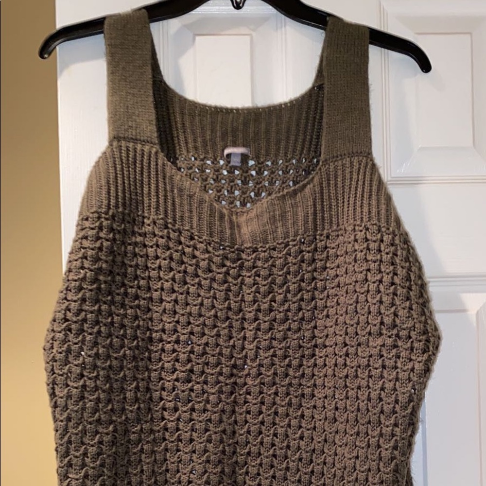 Hunter green off the shoulder sweater with sleeves